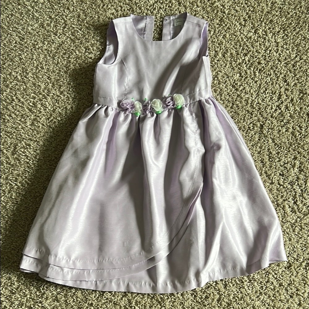 Lavender Dress with Floral Accents